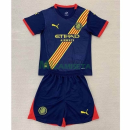 Camiseta Girona Segunda Equipación 2024/2025 Niño Kit