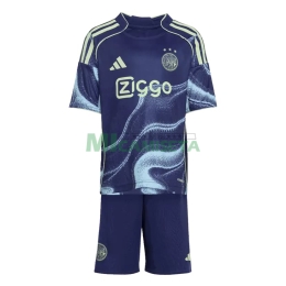 Camiseta Ajax Segunda Equipación 2025/2026 Azul Niño Kit