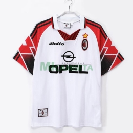 Camiseta AC Milan Segunda Equipación Retro 1997/98 Edición Especial Blanco
