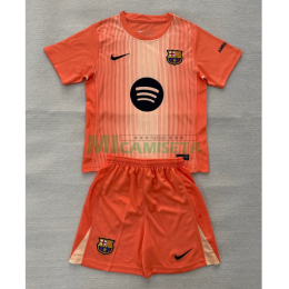 Camiseta de Portero Barcelona 2025/2026 Naranja Niño Kit