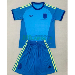 Camiseta de Portero España Mundial 2026 Azul Niño Kit