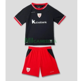 Camiseta Athletic de Bilbao Segunda Equipación 2026/2027 Negro Niño Kit