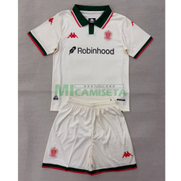 Camiseta OCG Nice Segunda Equipación 2025/2026 Blanco Niño Kit