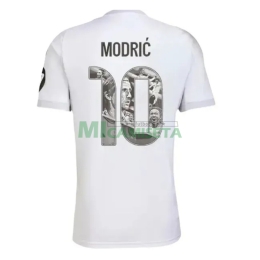 Camiseta MODRIĆ 10 Real Madrid Primera Equipación 2025/2026 Blanco Mujer con Parche HP