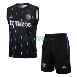 Camiseta de Entrenamiento Manchester United Sin Mangas Negro 2023/2024 Kit