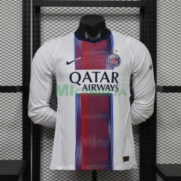 Camiseta PSG Segunda Equipación 2026/2027 ML Blanco con Dos Estrellas (EDICIÓN JUGADOR)