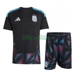 Camiseta de Portero Argentina Primera Equipación Mundial 2026 Negro Niño Kit