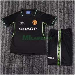Camiseta Manchester United 1998/99 Tercera Equipación Retro Niño Kit