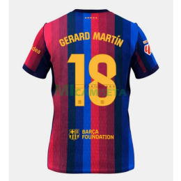 Camiseta GERARD MARTÍN 18 Barcelona Primera Equipación 2026/2027 Rojo/Azul con Parche La Liga