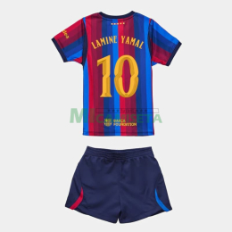 Camiseta LAMINE YAMAL 10 Barcelona Primera Equipación 2026/2027 Rojo/Azul Niño Kit UCL