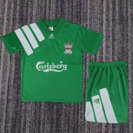 Camiseta Liverpool Segunda Equipación Retro 1992/1993 Verde Niño Kit