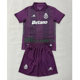 Camiseta Porto Segunda Equipación 2026/2027 Morado Oscuro Niño Kit