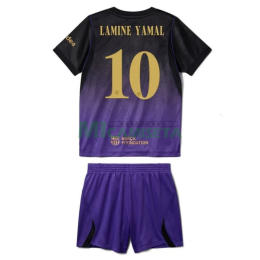 Camiseta LAMINE YAMAL 10 Barcelona Segunda Equipación 2026/2027 Negro/Morado Niño Kit UCL