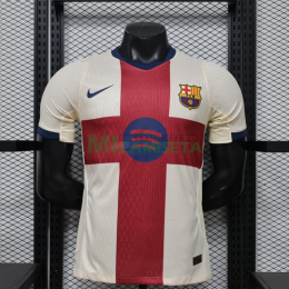 Camiseta Barcelona 2026/2027 Beige/Rojo (EDICIÓN JUGADOR)