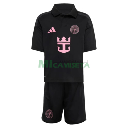 Camiseta Inter Miami Segunda Equipación 2026/2027 Negro/Rosa Niño Kit