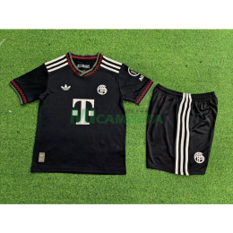 Camiseta Bayern Múnich Tercera Equipación 2025/2026 Negro Niño Kit (EDICIÓN JUGADOR)