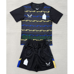 Camiseta Everton FC Tercera Equipación 2025/2026 Negro Niño Kit