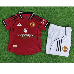 Camiseta Manchester United Primera Equipación 2025/2026 Rojo Niño Kit (EDICIÓN JUGADOR)