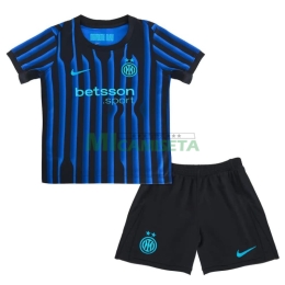 Camiseta Inter de Milan Primera Equipación 2025/2026 Azul/Negro Niño Kit