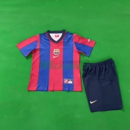Camiseta Barcelona Primera Equipación Retro 1998/99 Niño Kit