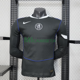 Camiseta Chelsea Tercera Equipación 2025/2026 ML Negro (EDICIÓN JUGADOR)