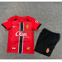 Camiseta RCD Mallorca Primera Equipación 2025/2026 Rojo Niño Kit con Parche La Liga