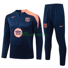 Sudadera De Entrenamiento Barcelona 2025/2026 Kit Azul Marino/Naranja