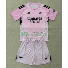 Camiseta de Portero Arsenal 2025/2026 Rosa Niño Kit