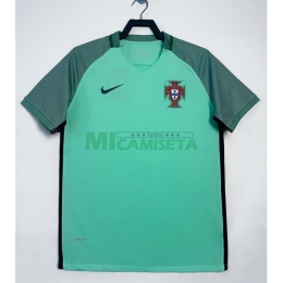 Camiseta Portugal Segunda Equipación Retro 2016 Verde