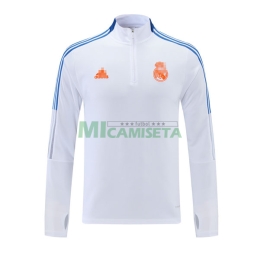 Sudadera De Entrenamiento Real Madrid 2021/2022 Blanco/Azul