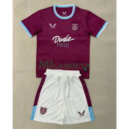 Camiseta Burnley FC Primera Equipación 2025/2026 Borgoña Niño Kit