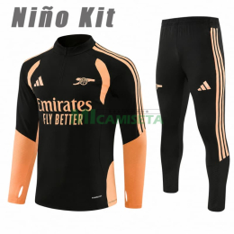 Sudadera De Entrenamiento Arsenal 2026/2027 Niño Kit Negro/Naranja