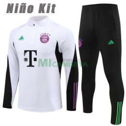Sudadera De Entrenamiento Bayern Múnich 2023/2024 Niño Kit Blanco