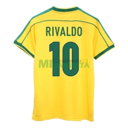 Camiseta RIVALDO 10 Brasil Primera Equipación Retro 1998