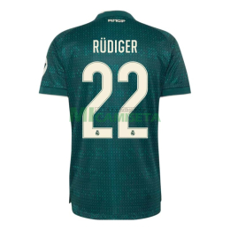 Camiseta RUDIGER 22 Real Madrid Segunda Equipación 2026/2027 Verde Oscuro con Parche HP