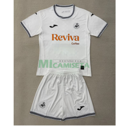 Camiseta Swansea City Primera Equipación 2025/2026 Blanco Niño Kit