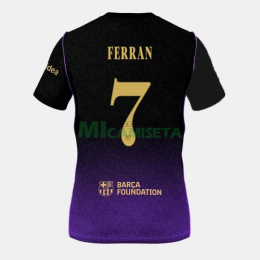 Camiseta FERRAN 7 Barcelona Segunda Equipación 2026/2027 Negro/Morado UCL