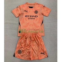 Camiseta De Portero Manchester City 2024/2025 Niño Kit Naranja