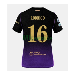 Camiseta RODRIGO 16 Barcelona Segunda Equipación 2026/2027 Negro/Morado UCL