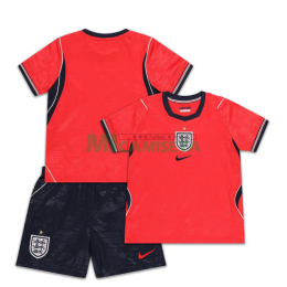 Camiseta Inglaterra Segunda Equipación Mundial 2026 Rojo/Azul Niño Kit