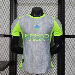 Camiseta Manchester City Tercera Equipación 2025/2026 Gris/Verde Neón (EDICIÓN JUGADOR)