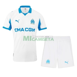 Camiseta Olympique Marsella Primera Equipación 2025/2026 Blanco Niño Kit