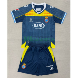 Camiseta Espanyol Tercera Equipación 2025/2026 Azul Marino Niño Kit con Parche La Liga