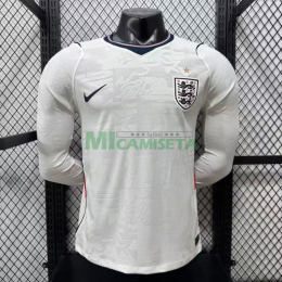 Camiseta Inglaterra Primera Equipación Mundial 2026 ML Blanco (EDICIÓN JUGADOR)